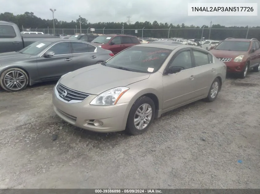 2010 Nissan Altima 2.5 S VIN: 1N4AL2AP3AN517726 Lot: 39386898