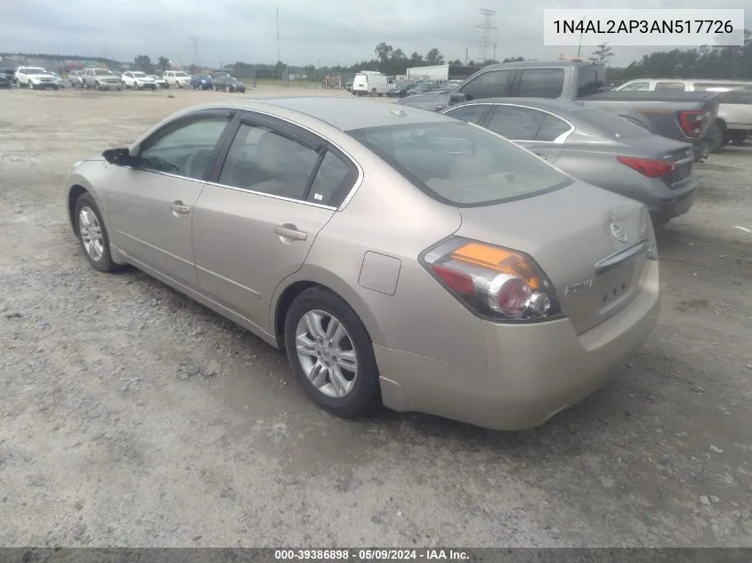 2010 Nissan Altima 2.5 S VIN: 1N4AL2AP3AN517726 Lot: 39386898