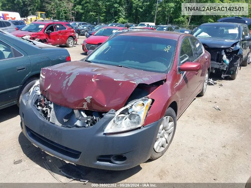 2010 Nissan Altima 2.5 S VIN: 1N4AL2AP5AC142501 Lot: 39502252