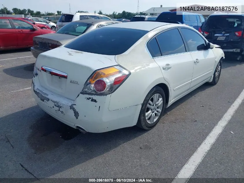 2010 Nissan Altima 2.5 S VIN: 1N4AL2AP8AC187576 Lot: 39616075