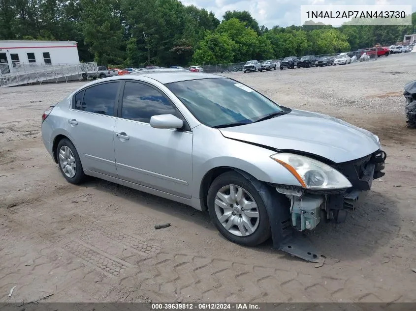 2010 Nissan Altima 2.5 S VIN: 1N4AL2AP7AN443730 Lot: 39639812