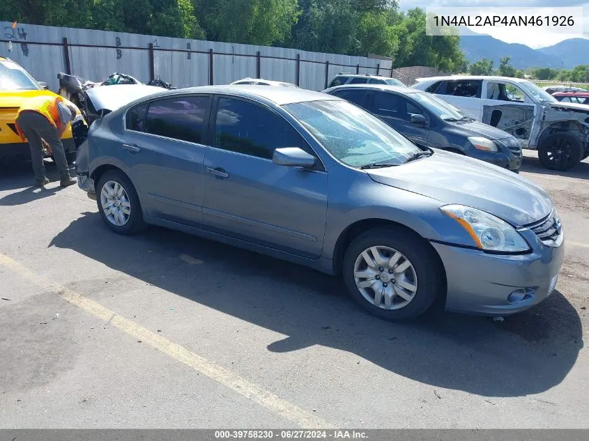 2010 Nissan Altima 2.5 S VIN: 1N4AL2AP4AN461926 Lot: 39758230