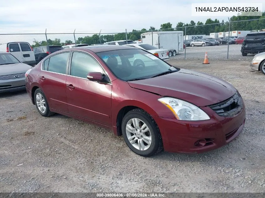 2010 Nissan Altima 2.5 S VIN: 1N4AL2AP0AN543734 Lot: 39806406