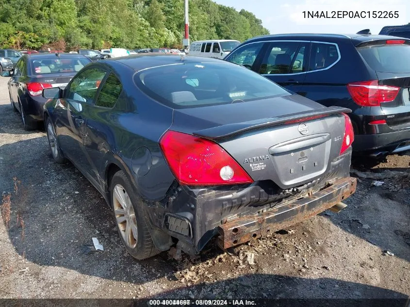 2010 Nissan Altima 2.5 S VIN: 1N4AL2EP0AC152265 Lot: 40044667