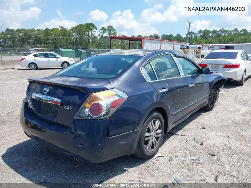 2010 Nissan Altima 2.5 S VIN: 1N4AL2APXAN446203 Lot: 40087666