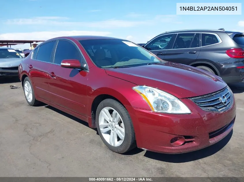 2010 Nissan Altima 3.5 Sr VIN: 1N4BL2AP2AN504051 Lot: 40091662