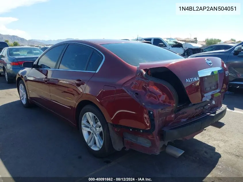 2010 Nissan Altima 3.5 Sr VIN: 1N4BL2AP2AN504051 Lot: 40091662