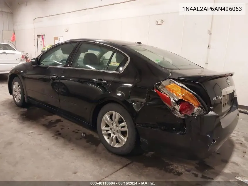 2010 Nissan Altima 2.5 S VIN: 1N4AL2AP6AN496063 Lot: 40110604