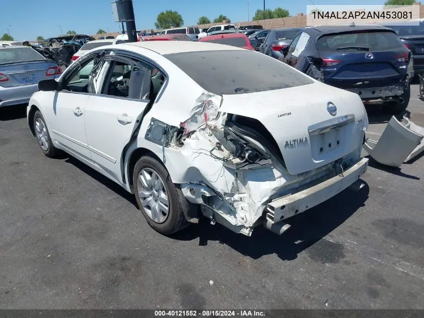 2010 Nissan Altima 2.5 S VIN: 1N4AL2AP2AN453081 Lot: 40121552