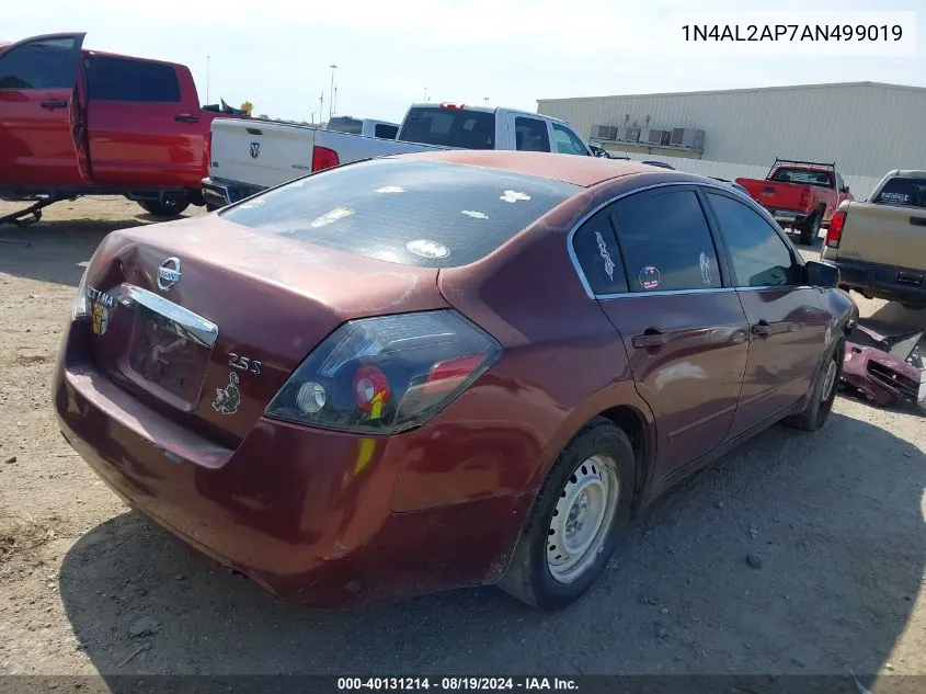 2010 Nissan Altima 2.5 S VIN: 1N4AL2AP7AN499019 Lot: 40131214