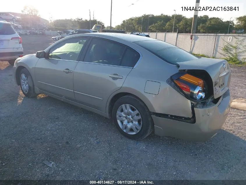 2010 Nissan Altima 2.5 S VIN: 1N4AL2AP2AC163841 Lot: 40134627