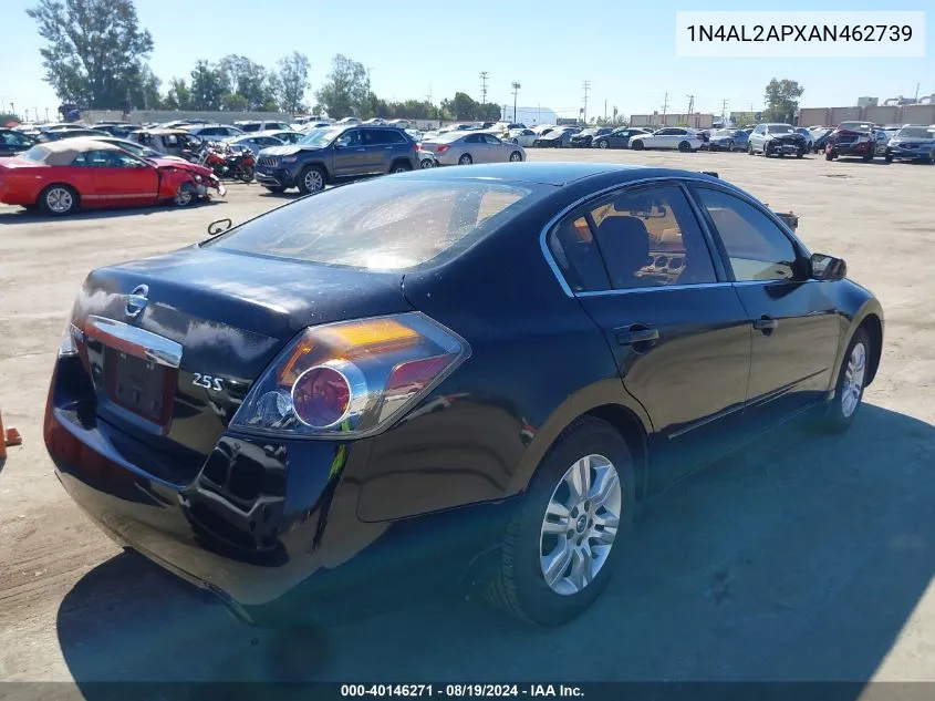 2010 Nissan Altima 2.5 S VIN: 1N4AL2APXAN462739 Lot: 40146271