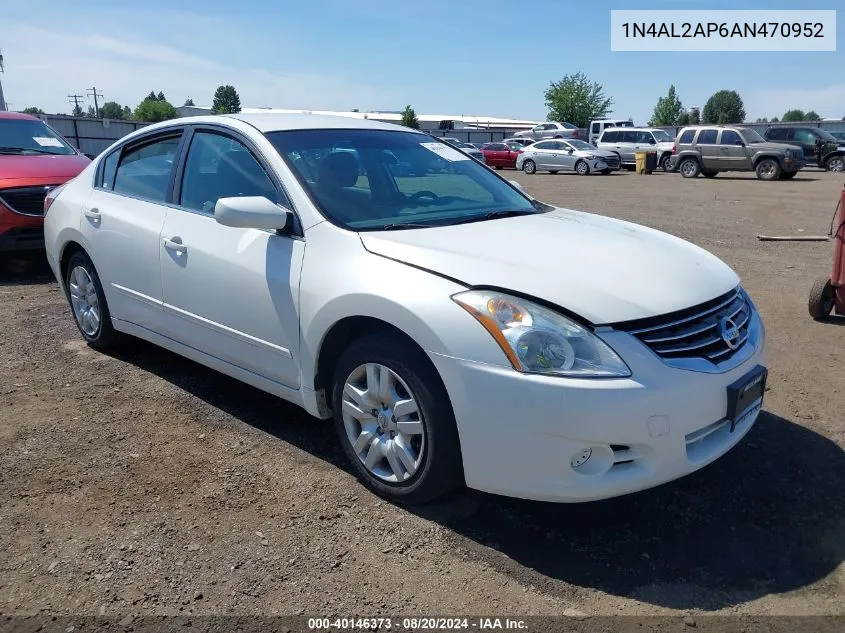 2010 Nissan Altima 2.5 S VIN: 1N4AL2AP6AN470952 Lot: 40146373