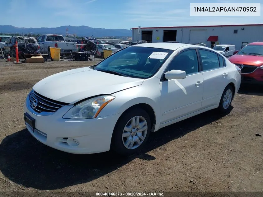 2010 Nissan Altima 2.5 S VIN: 1N4AL2AP6AN470952 Lot: 40146373