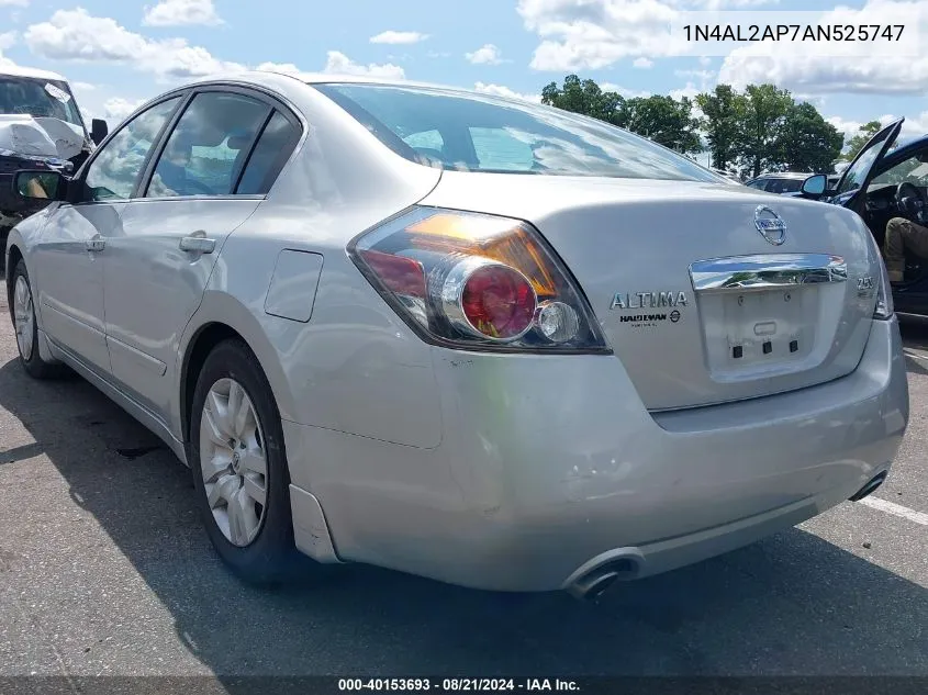 2010 Nissan Altima S VIN: 1N4AL2AP7AN525747 Lot: 40153693