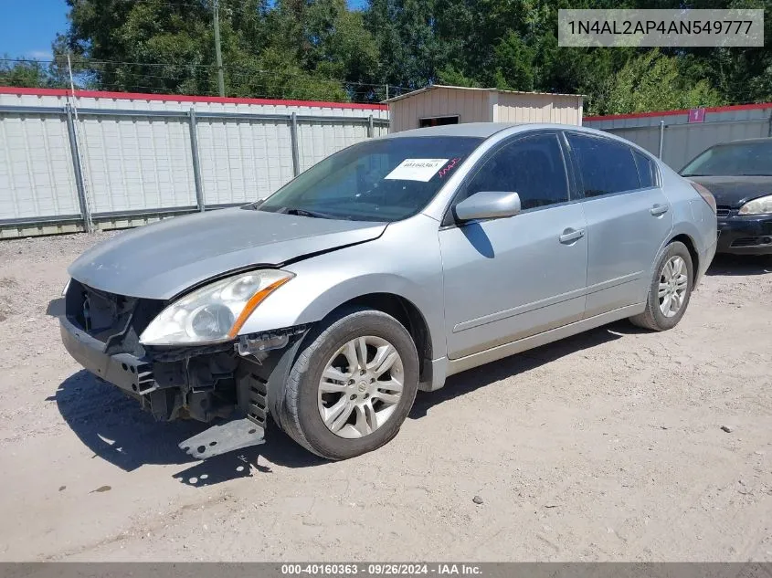 2010 Nissan Altima 2.5 S VIN: 1N4AL2AP4AN549777 Lot: 40160363