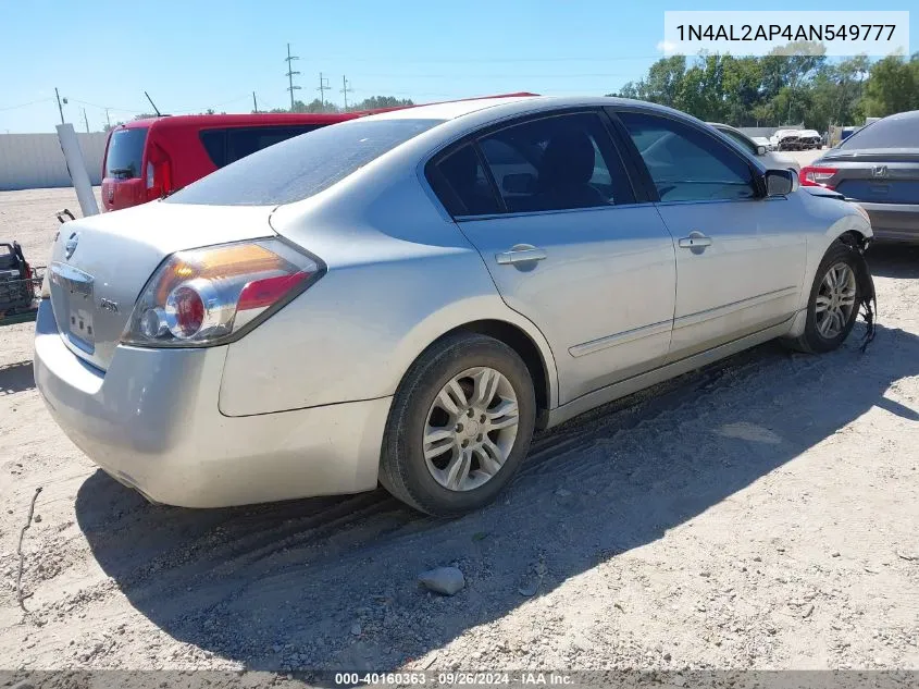 2010 Nissan Altima 2.5 S VIN: 1N4AL2AP4AN549777 Lot: 40160363