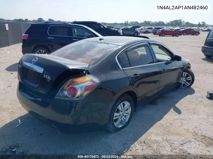 2010 Nissan Altima 2.5 S VIN: 1N4AL2AP1AN482460 Lot: 40170473