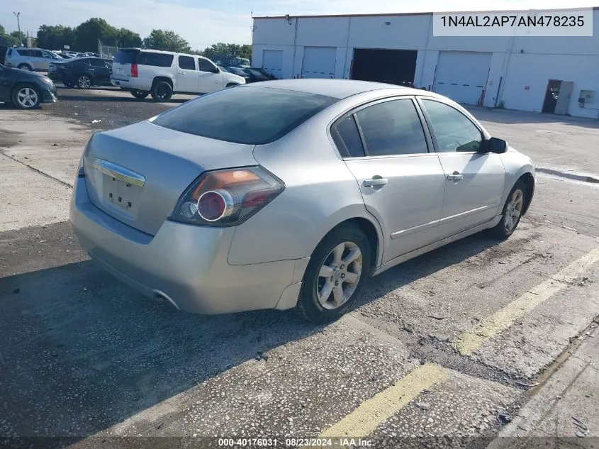 2010 Nissan Altima 2.5 S VIN: 1N4AL2AP7AN478235 Lot: 40176031