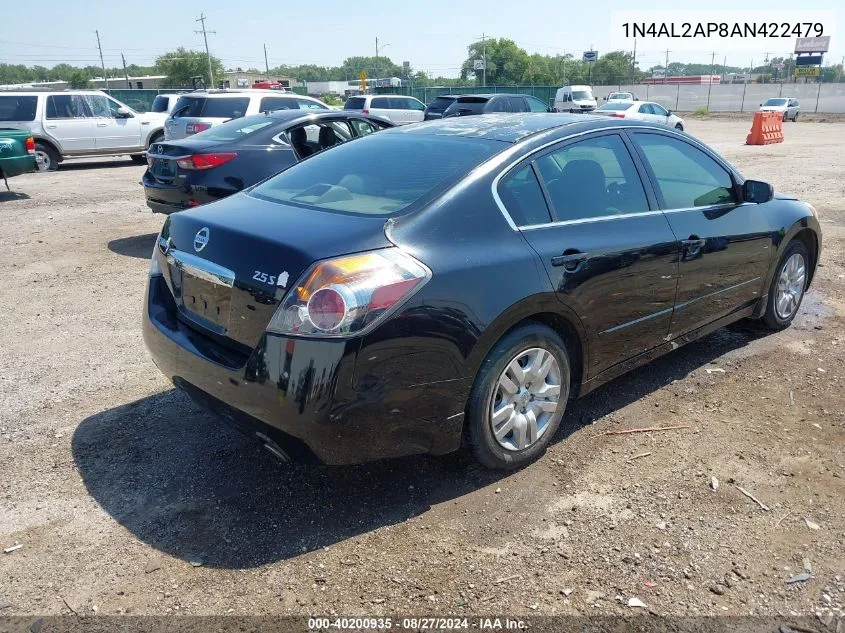 2010 Nissan Altima 2.5 S VIN: 1N4AL2AP8AN422479 Lot: 40200935