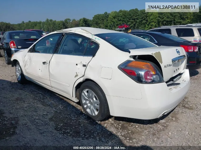 2010 Nissan Altima 2.5 S VIN: 1N4AL2AP0AC138811 Lot: 40203200