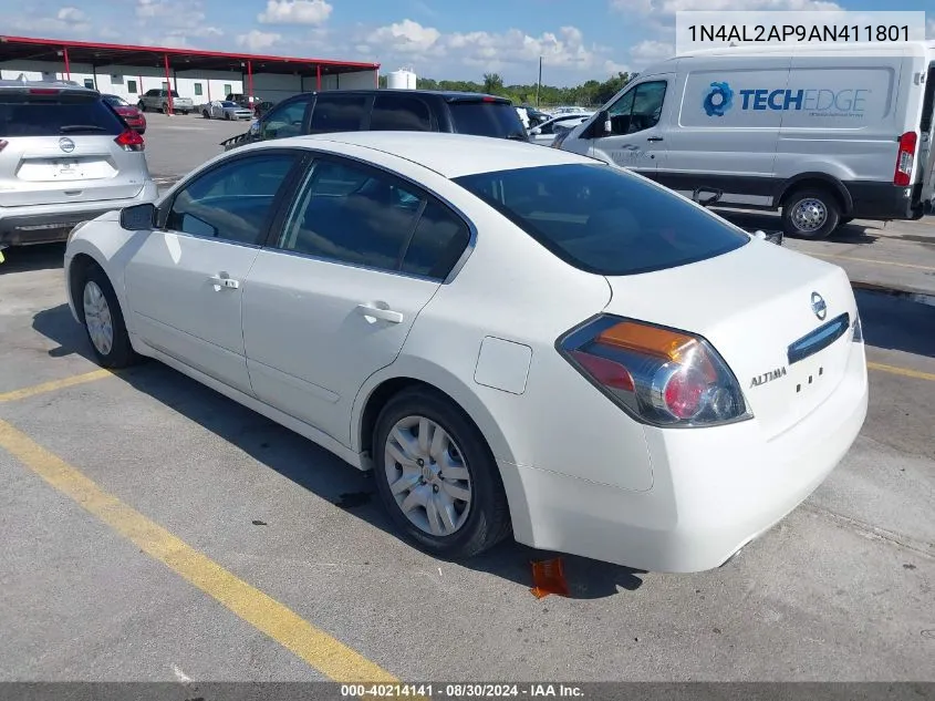 2010 Nissan Altima 2.5 S VIN: 1N4AL2AP9AN411801 Lot: 40214141