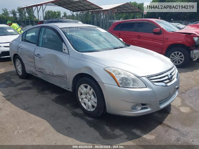 1N4AL2AP8AC194219 2010 Nissan Altima 2.5 S