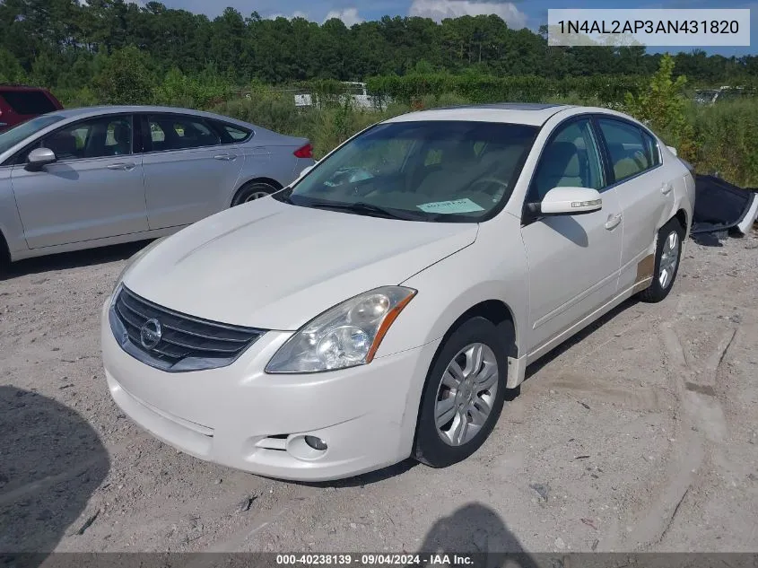 2010 Nissan Altima 2.5 S VIN: 1N4AL2AP3AN431820 Lot: 40238139