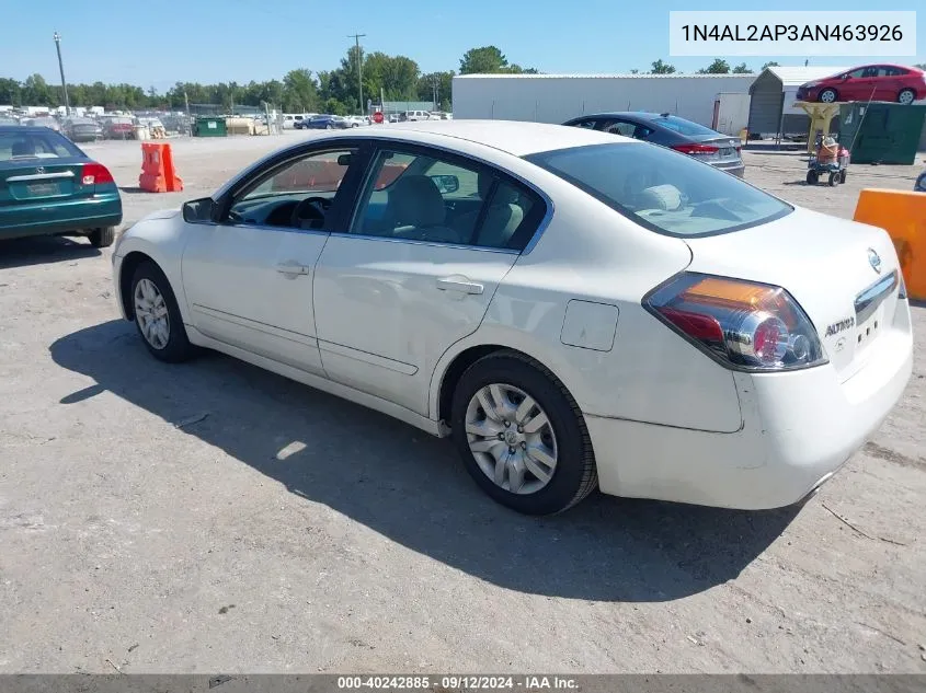 2010 Nissan Altima 2.5 VIN: 1N4AL2AP3AN463926 Lot: 40242885