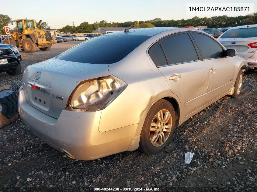 2010 Nissan Altima Hybrid VIN: 1N4CL2APXAC185871 Lot: 40244238