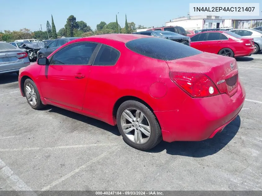 2010 Nissan Altima 2.5 S VIN: 1N4AL2EP4AC121407 Lot: 40247184