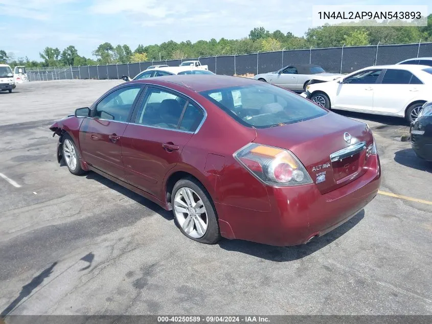 2010 Nissan Altima 2.5 S VIN: 1N4AL2AP9AN543893 Lot: 40250589