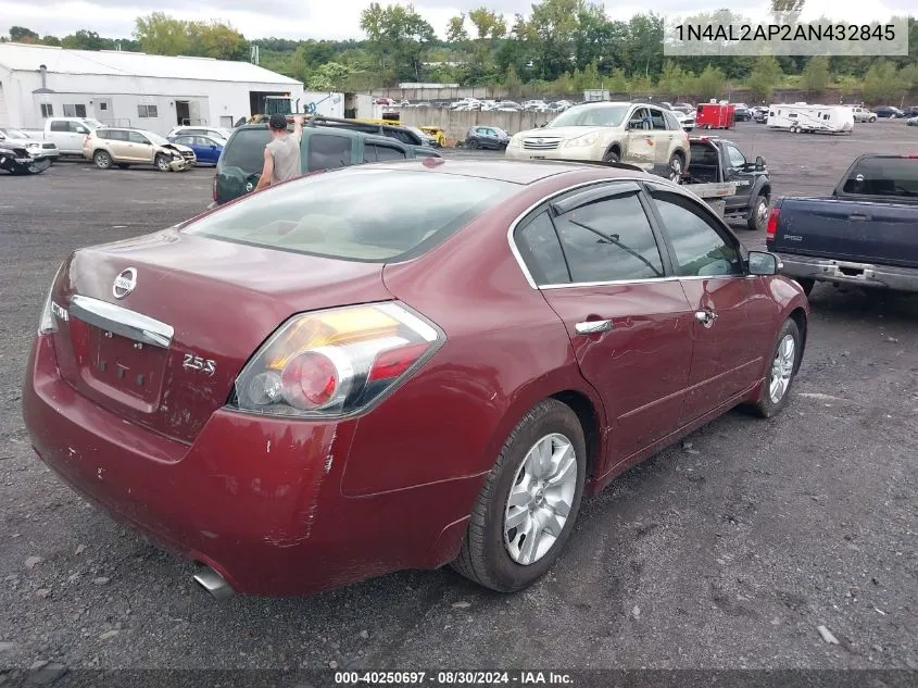 2010 Nissan Altima 2.5 S VIN: 1N4AL2AP2AN432845 Lot: 40250697