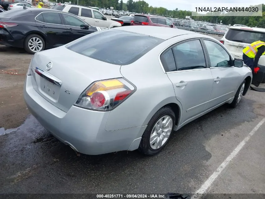 2010 Nissan Altima 2.5 S VIN: 1N4AL2AP6AN444030 Lot: 40251771