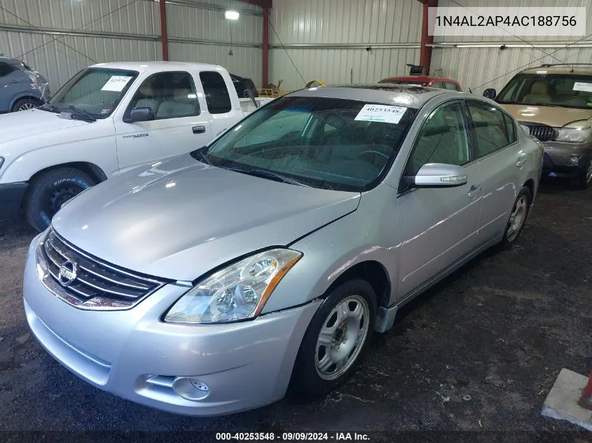 2010 Nissan Altima 2.5 S VIN: 1N4AL2AP4AC188756 Lot: 40253548