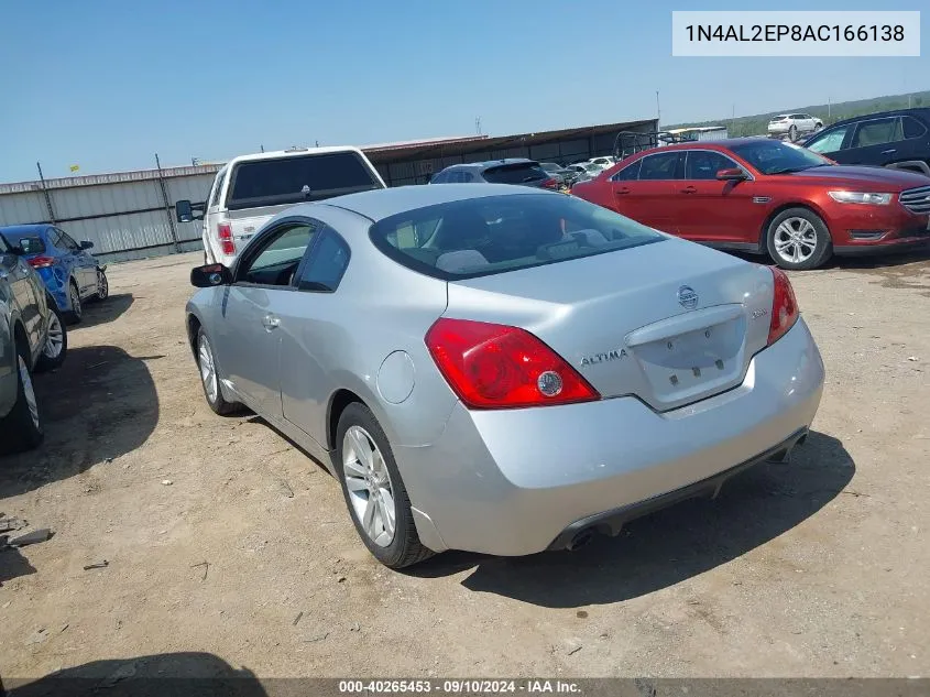 2010 Nissan Altima 2.5 S VIN: 1N4AL2EP8AC166138 Lot: 40265453