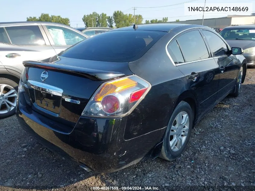 2010 Nissan Altima Hybrid VIN: 1N4CL2AP6AC148669 Lot: 40267559