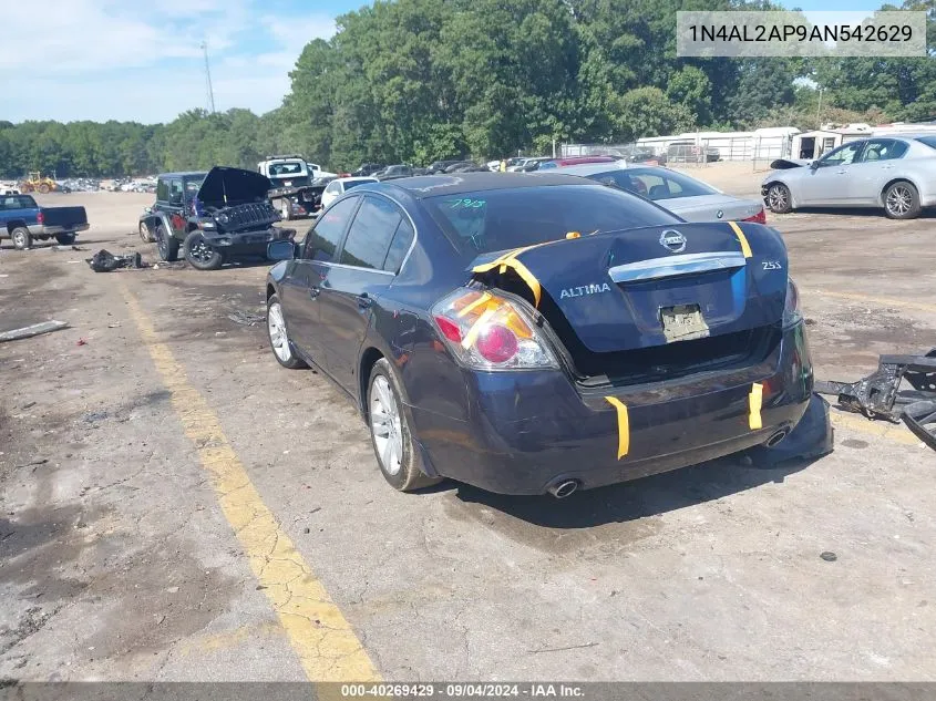 2010 Nissan Altima 2.5 S VIN: 1N4AL2AP9AN542629 Lot: 40269429