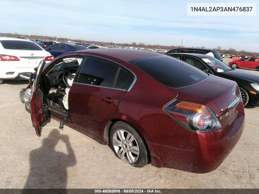 2010 Nissan Altima 2.5 S VIN: 1N4AL2AP3AN476837 Lot: 40282015