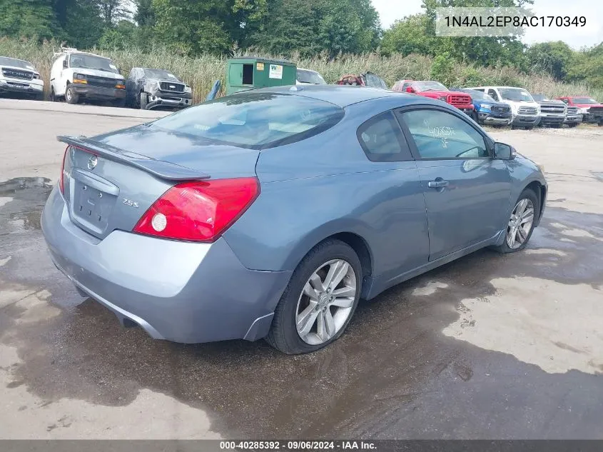 2010 Nissan Altima 2.5 S VIN: 1N4AL2EP8AC170349 Lot: 40285392