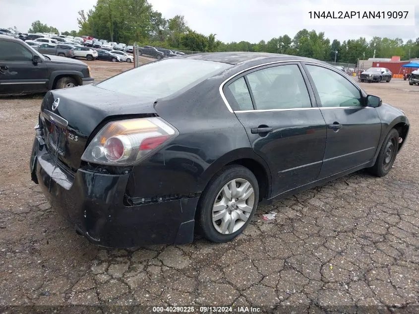 2010 Nissan Altima 2.5 S VIN: 1N4AL2AP1AN419097 Lot: 40290225