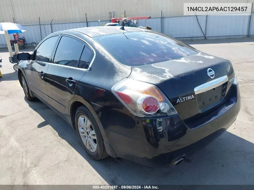 2010 Nissan Altima Hybrid VIN: 1N4CL2AP6AC129457 Lot: 40291697