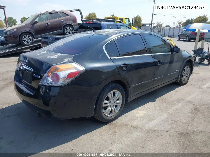 2010 Nissan Altima Hybrid VIN: 1N4CL2AP6AC129457 Lot: 40291697