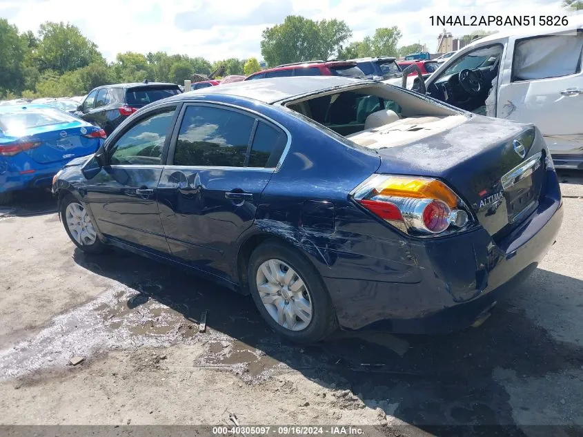 2010 Nissan Altima 2.5 S VIN: 1N4AL2AP8AN515826 Lot: 40305097