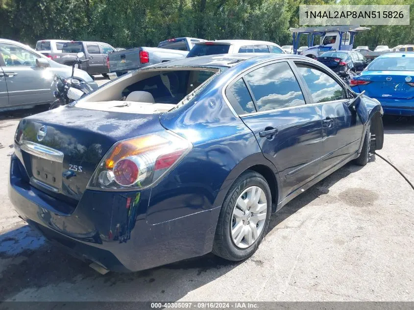 2010 Nissan Altima 2.5 S VIN: 1N4AL2AP8AN515826 Lot: 40305097