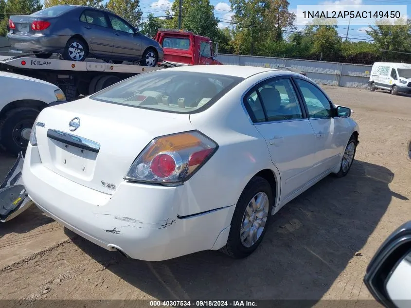 2010 Nissan Altima S VIN: 1N4AL2AP5AC149450 Lot: 40307534