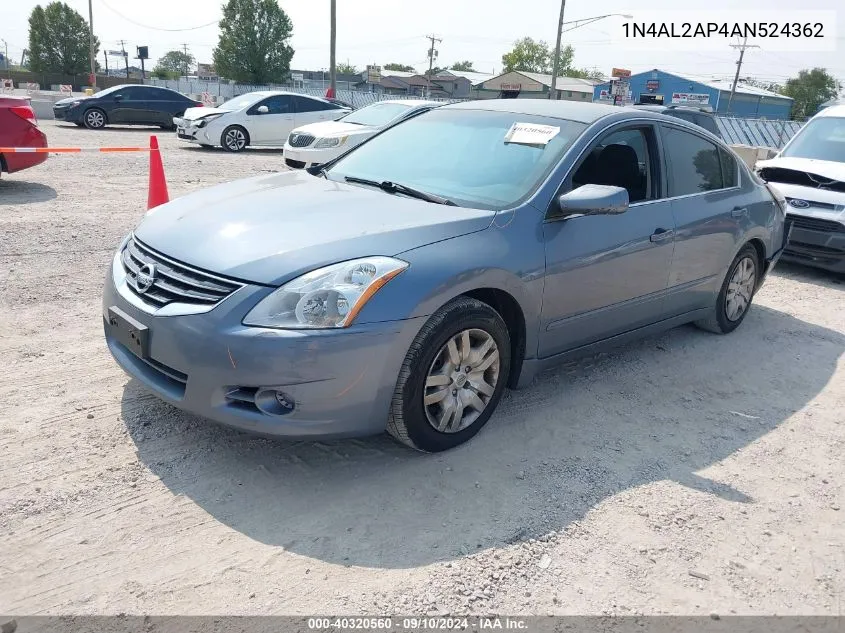 2010 Nissan Altima 2.5 S VIN: 1N4AL2AP4AN524362 Lot: 40320560