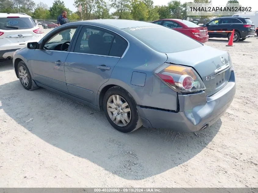 2010 Nissan Altima 2.5 S VIN: 1N4AL2AP4AN524362 Lot: 40320560