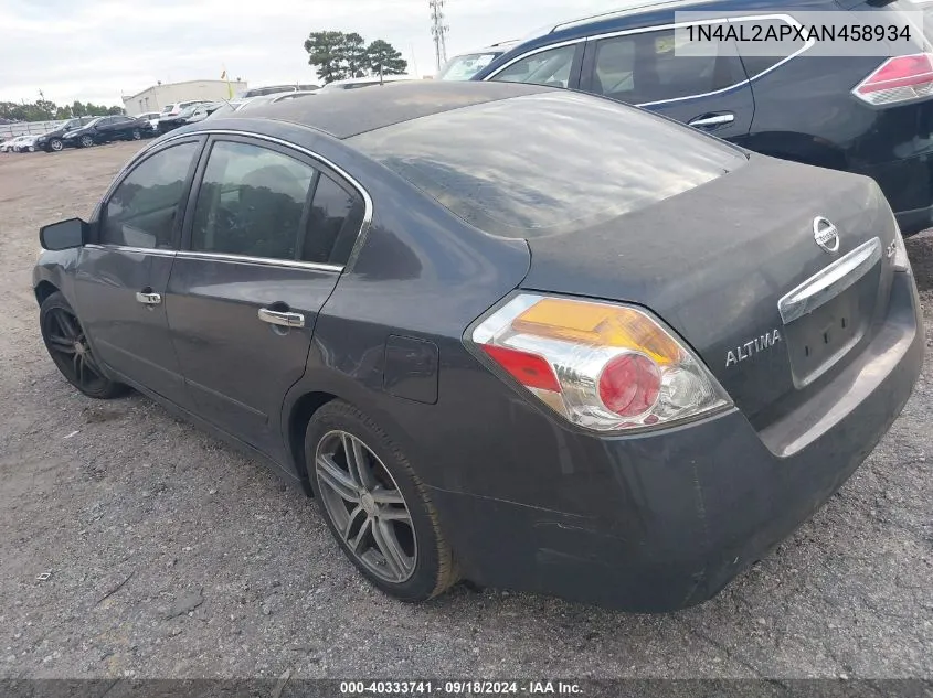 2010 Nissan Altima 2.5 S VIN: 1N4AL2APXAN458934 Lot: 40333741