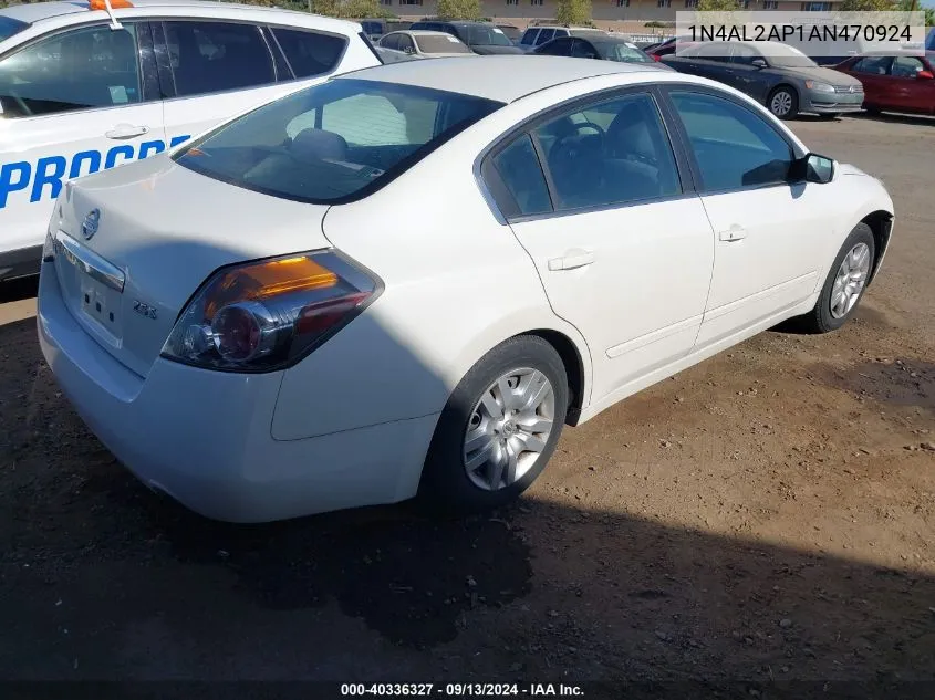 2010 Nissan Altima S VIN: 1N4AL2AP1AN470924 Lot: 40336327